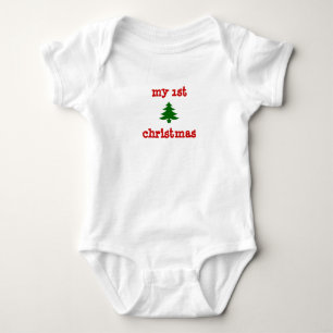"mein 1. Weihnachten" onsie mit Baum Baby Strampler