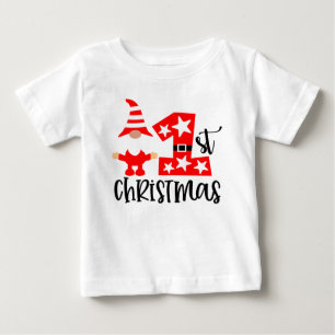 Mein 1. Weihnachten Süßer Gnom Weihnachtsmann Mode Baby T-shirt