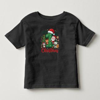 Mein 1. Weihnachten Süßer Weihnachtsmann & Freunde Kleinkind T-shirt