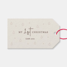 Mein 1. Weihnachtsbaby-Name | Baum-Geschenkanhänge