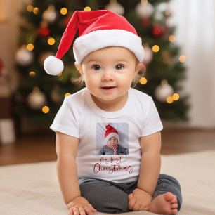 Mein 1. Weihnachtsbaby-Skriptfoto Baby T-shirt