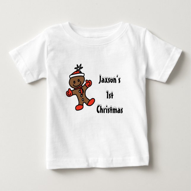 Mein 1. Weihnachtsgingerbrot Baby T - Shirt (Vorderseite)