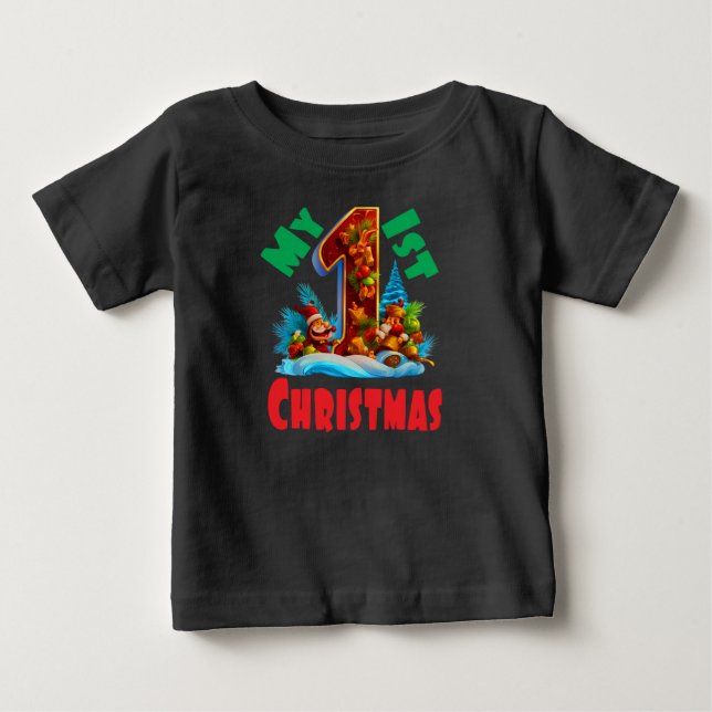 Mein 1. Weihnachtsjahr Baby T-shirt (Vorderseite)