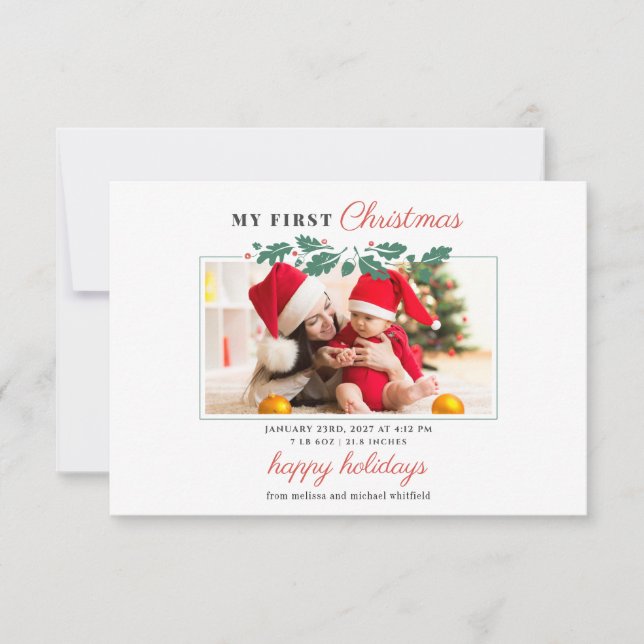 Mein 1. Weihnachtsjunges Foto - Geburtserklärung (Vorderseite)