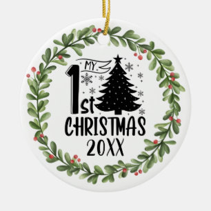Mein 1. Weihnachtskranz Keramik Ornament