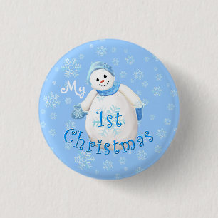 Mein 1. WeihnachtsSchneemann Button