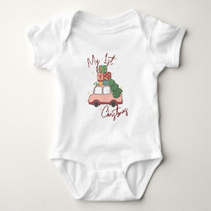 Mein 1. Weihnachtswagen meine ersten Weihnachten Baby Strampler