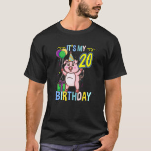 Mein 20. Geburtstag Niedliches Schwein T-Shirt