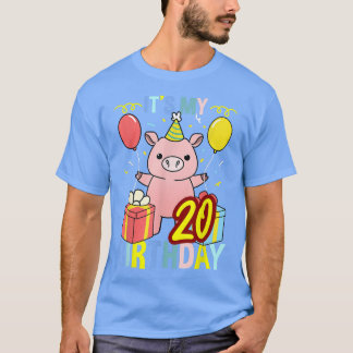Mein 20. Geburtstag Schwein für Schweinefleisch T-Shirt