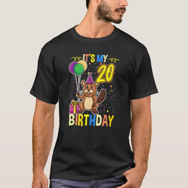 Mein 20. Geburtstagsbiber T-Shirt (Vorderseite)