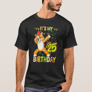 Mein 25. Geburtstag Dabbing Tiger T-Shirt