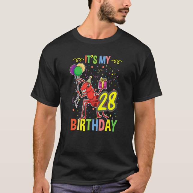 Mein 28. Geburtstag Ant Keeper T-Shirt (Vorderseite)