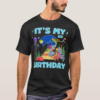 Mein 2. Geburtstag Ozean 2 Jahre alt Meer T-Shirt