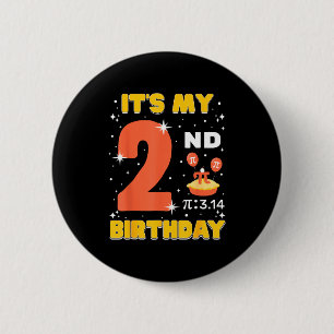 Mein 2. Geburtstag Pi-Tag Mathe 2 Jahre alte Kinde Button
