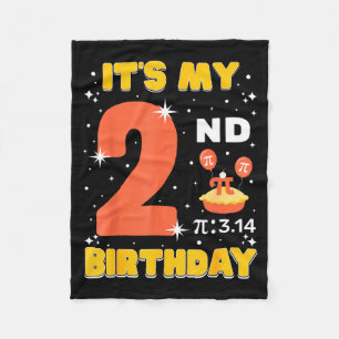 Mein 2. Geburtstag Pi-Tag Mathe 2 Jahre alte Kinde Fleecedecke