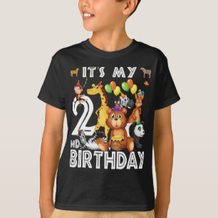 Mein 2. Geburtstag Safari Jungle Animals Liebhaber T-Shirt