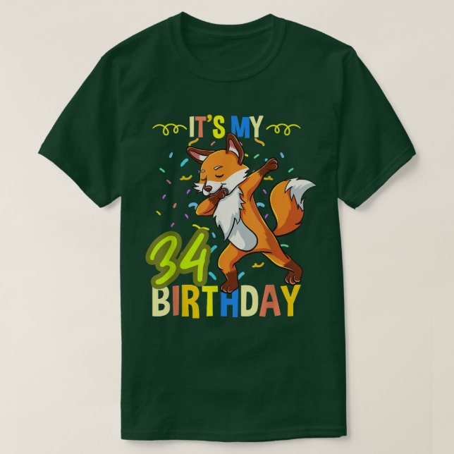 Mein 34. Geburtstag T-Shirt (Design vorne)