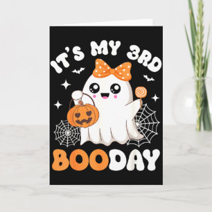 Mein 3. Boo-Tag, Lustiger Halloween-Geist 3. Gebur Karte