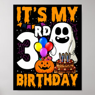 Mein 3. Geburtstag Ghost Pumpkin Halloween-Party 3 Poster