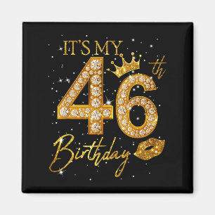 Mein 46. Geburtstag Krone 46 Jahre alt 46. Geburts Magnet