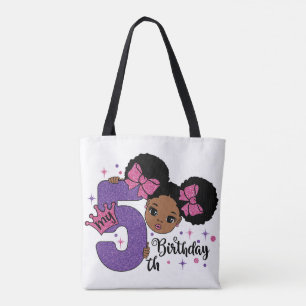Mein 5. Geburtstag Black Girl Glitzer Princess Des