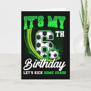 Mein 6. Fußball-Geburtstag Junge Lustig 6 Jahre Al Karte