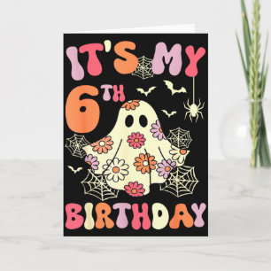 Mein 6. Geburtstag Halloween Geist 6 Jahre alt Ki Karte