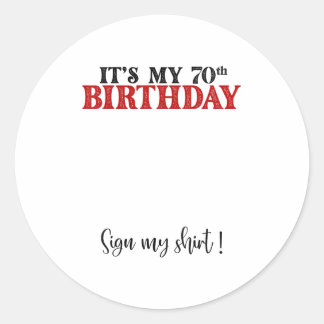 Mein 70. Geburtstag, Niedlich 70 Jahre alte Frauen Runder Aufkleber