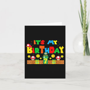 Mein 7. Geburtstag Gaming Vater und Mama Karte