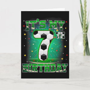 Mein 7. Geburtstag Jungen Fußball 7 Jahre alte Par Karte