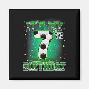 Mein 7. Geburtstag Jungen Fußball 7 Jahre alte Par Magnet