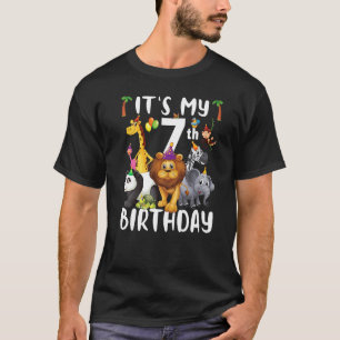 Mein 7. Geburtstag Zoo Safari Jungle Animes T-Shirt