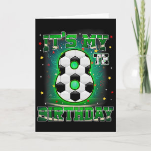 Mein 8. Geburtstag Jungen Fußball 8 Jahre alte Par Karte