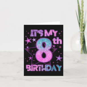 Mein 8. Geburtstag K-pop Mädchen 8 Jahre Geburtsta Karte