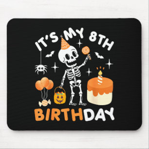 Mein 8. Geburtstag-lustiger Halloween-Skelett-Gebu Mousepad
