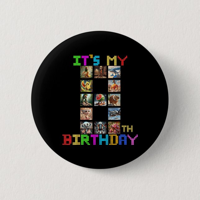 Mein 8. Geburtstag Lustiges Italienisches Brainrot Button (Vorderseite)