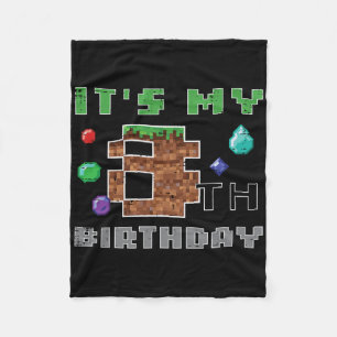 Mein 8. Geburtstag Pixel 8 Gamer Video Gaming Jung Fleecedecke