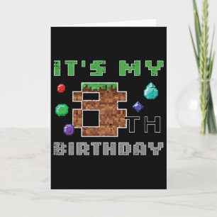 Mein 8. Geburtstag Pixel 8 Gamer Video Gaming Jung Karte