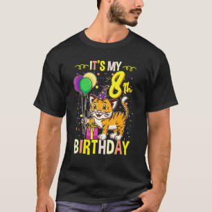 Mein 8. Geburtstag Tiger Tier T-Shirt