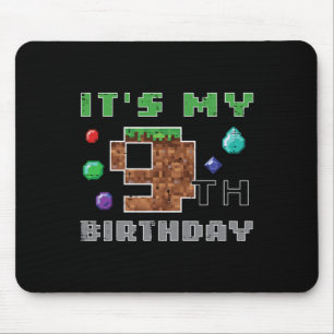 Mein 9. Geburtstag Pixel 9 Gamer Video Gaming Jung Mousepad