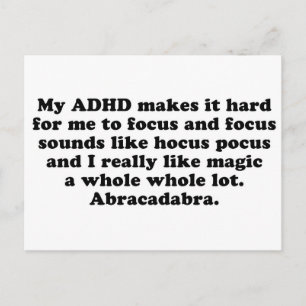 Mein ADHD Focus Hocus Pocus Postkarte
