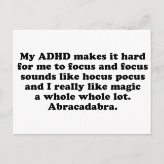 Mein ADHD Focus Hocus Pocus Postkarte