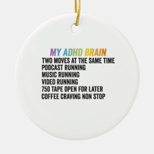 Mein ADHD-Gehirn - Geschenk zur Neurovielfalt Keramik Ornament