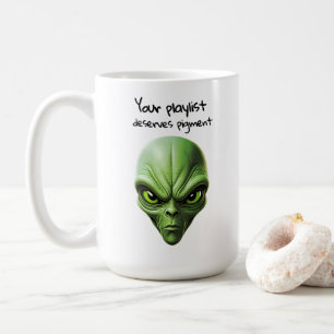 "Mein Alien und meine Playlist" Musik-Vibes-Design Kaffeetasse