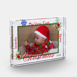 Mein allererster Weihnachtsjunge Personalisiert Fotoblock