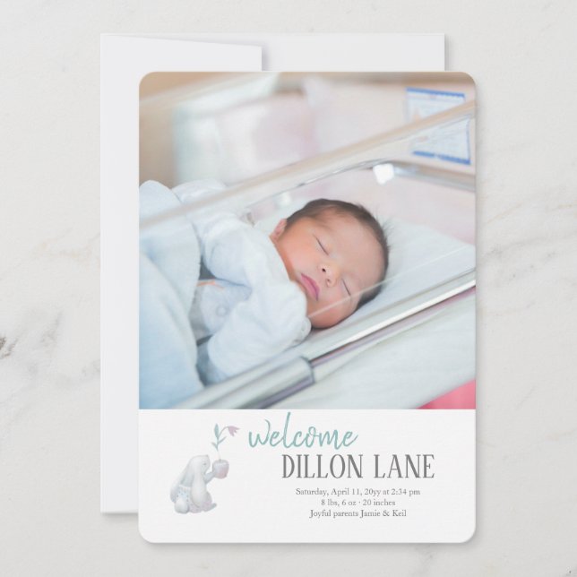 Mein allererstes Foto V Geburtserklärung Ankündigung (Vorderseite)