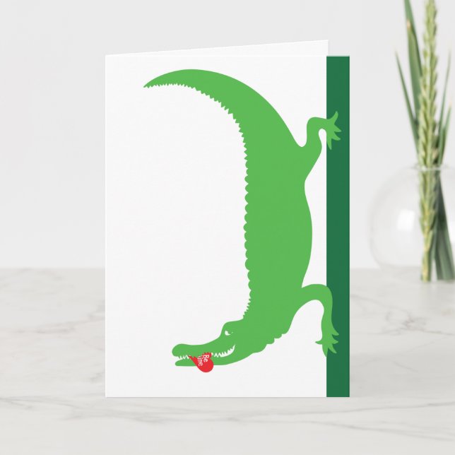Mein Alligator Valentine Karte (Vorderseite)