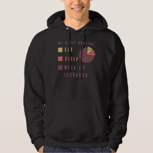 Mein Alltag isst 5 Schlaf 5 Gehminuten mein Labrad Hoodie
