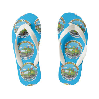 "Mein Alltag ist Müll" Müllwagen Kinderbadesandalen