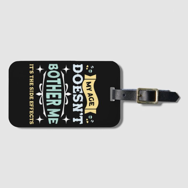 Mein Alter verletzt mich alte Leute nicht sarkasti Gepäckanhänger (Vorderseite (Horizontal))